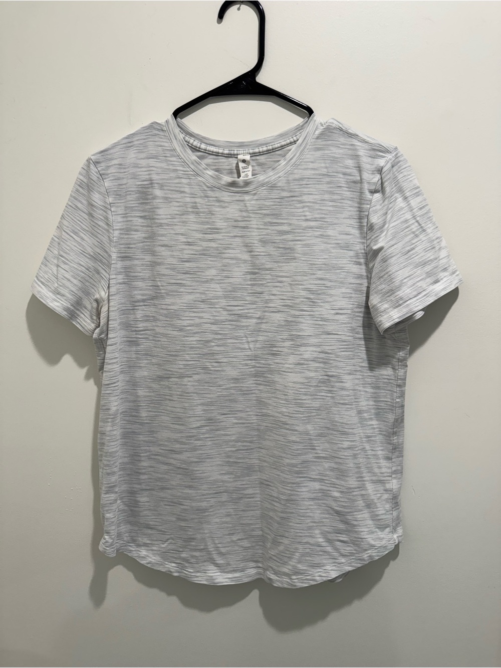 Lululemon Love Crew Tee Heathered White Gray Size 8 - Picture 1 of 6